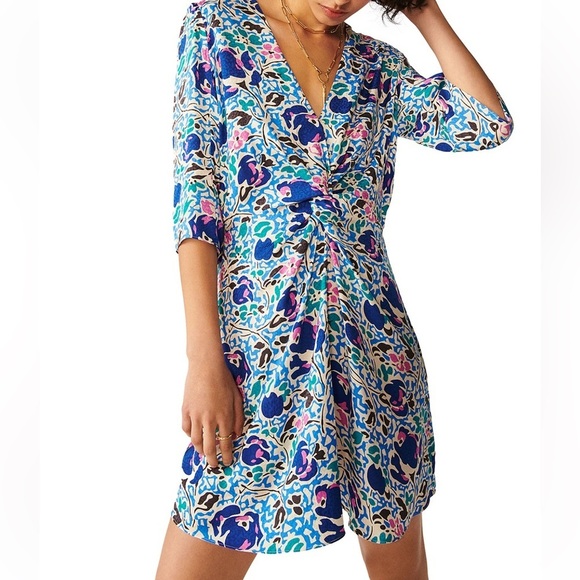 EUC - ba&sh Orika Twist Front Dress - Size 1 - Picture 1 of 6